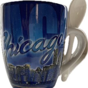 Chicago Skyline mug with spoon