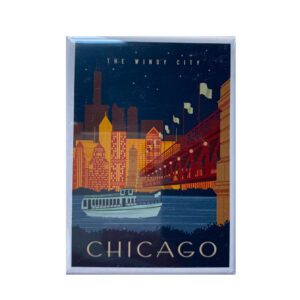 Chicago boat on the river magnet