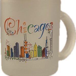Chicago frosted glass mug