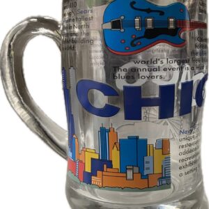 Chicago printed glass mug