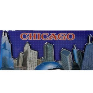 Chicago skyline 2D enamel magnet