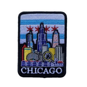 Chicago embroidery iron on patch