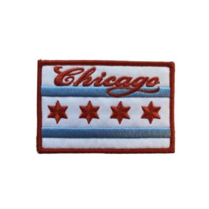 Chicago flag iron on patch