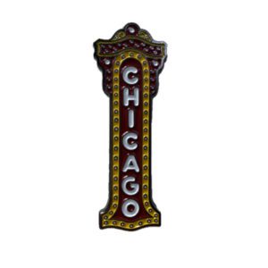 Chicago theater sign enamel pin