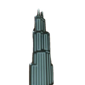 Willis tower enamel pin
