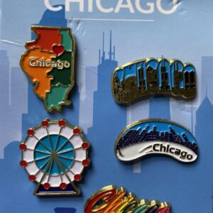 Chicago assorted pins pack of 5