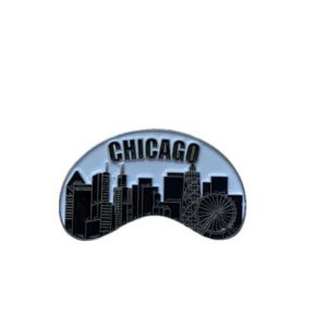 Chicago bean black & white metal magnet