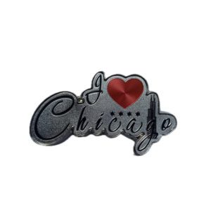 I heart Chicago metal magnet 2